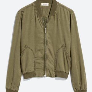 BELLA DAHL OLIVE GREEN BOMBER JACKET